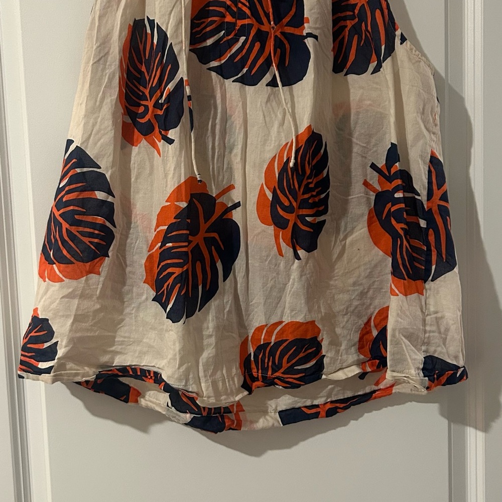 Lucky Brand 100% Cotton Leaf Print Women's Top